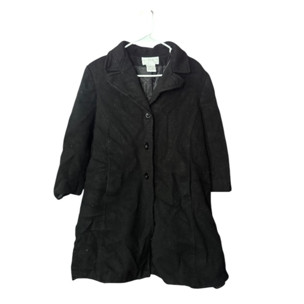 Worthington Black Single-Breasted Trench Coat